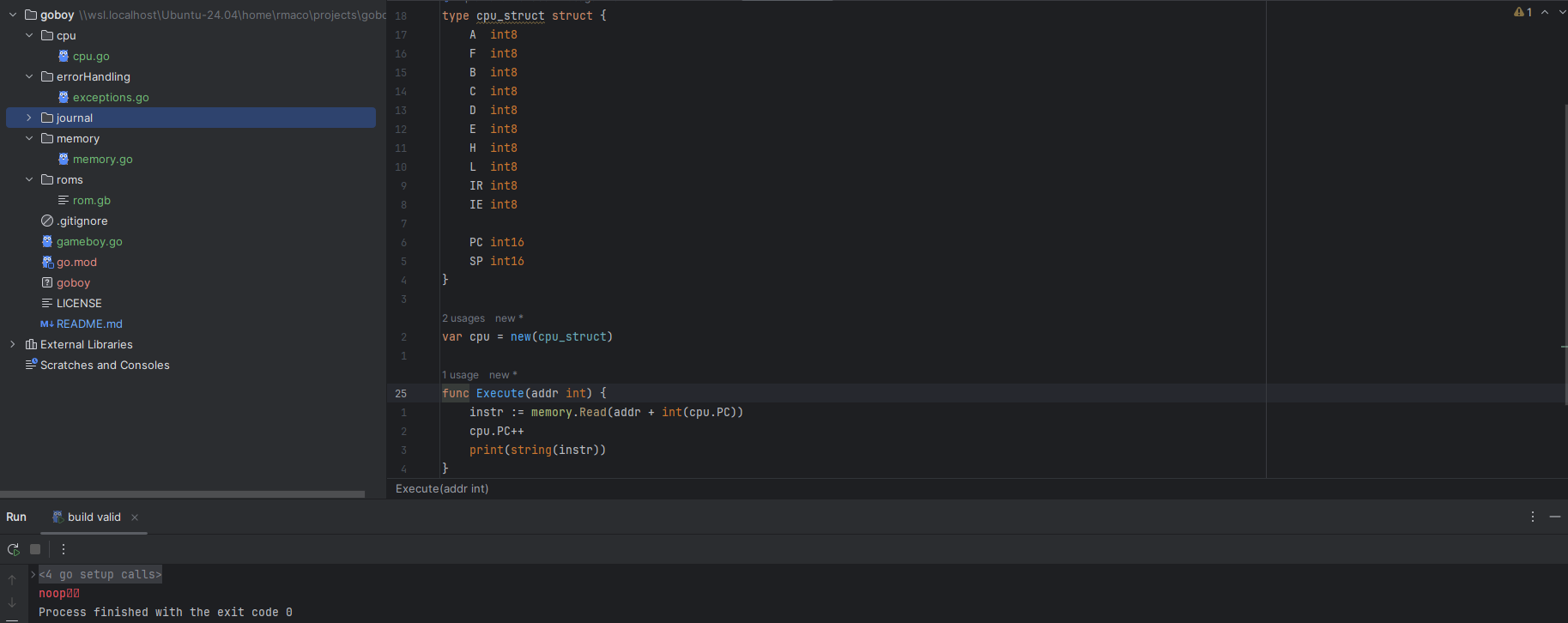 screenshot of progress